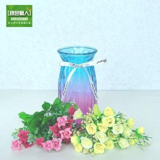 【綠色職人】歐式雙色漸層花器 藍紫(花瓶 漸層)