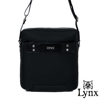 【Lynx】山貓紳士極簡風格直式真皮斜側背包-大(3色)