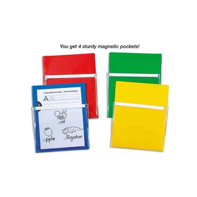 【子玄】磁性白板收納pvc  磁性A4文件收納袋教室收納(磁性收納袋 文件收納袋 磁鐵收納袋)