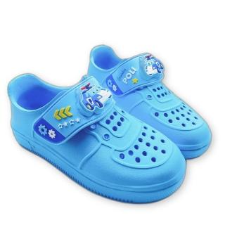 【樂樂童鞋】台灣製波力電燈洞洞鞋(MIT POLI童鞋 救援小英雄 男童鞋)