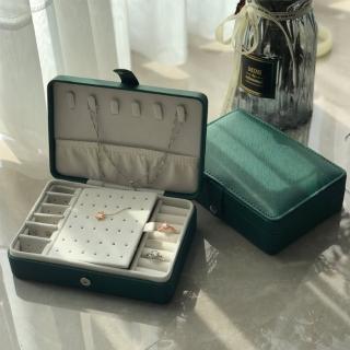 【帕斯特收納生活】歐風典雅方形首飾盒 飾品 可攜帶珠寶盒 戒指 耳環 禮物(收納盒)