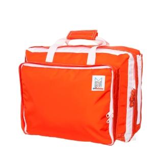 【MOKUYOBI】L.A 空運繽紛多功能筆電手提後背包/附贈電繡章/ - 橘紅色(Bedford Bag)