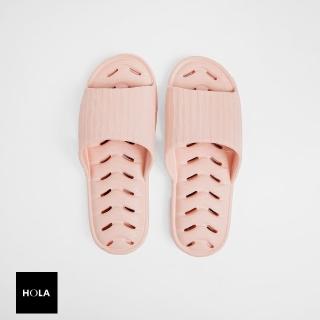【HOLA】EVA緩壓排水浴室拖鞋-粉橘S 23cm