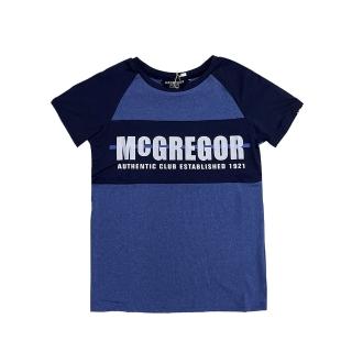 【MCGREGOR 瑪格麗格】吸排配色剪接圓領T恤-男童款(231702字體印花圖案)