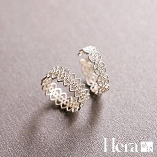【HERA 赫拉】鏤空花紋開口戒指(飾品)