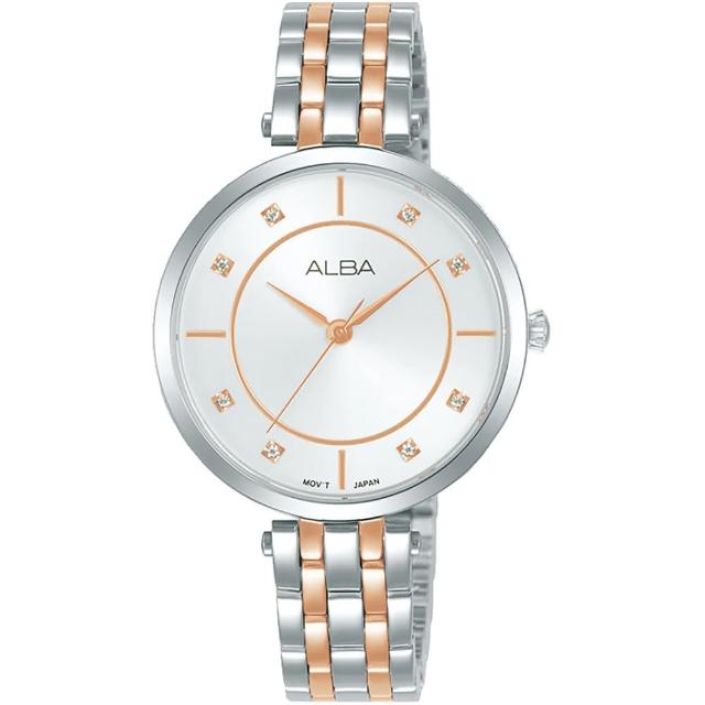 【ALBA】雅柏 典雅時尚晶鑽手錶-32mm  情人節禮物(Y121-X160KS/ARX078X1)
