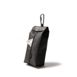【icleaXbag 點子包】質感萬用吊掛面紙套｜黑色(衛生紙盒 防水 露營 車用面紙套)