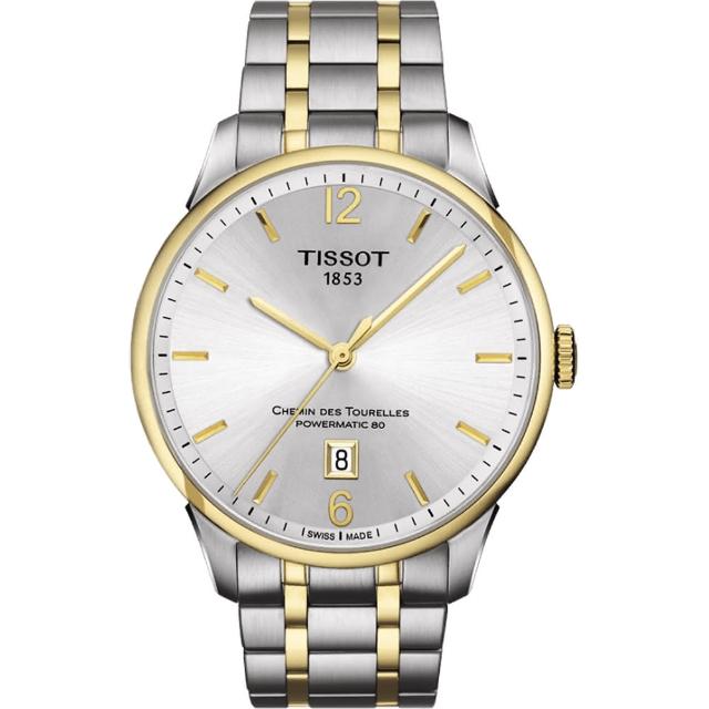 【TISSOT】杜魯爾系列機械動力80手錶 送行動電源 畢業禮物(T0994072203700)