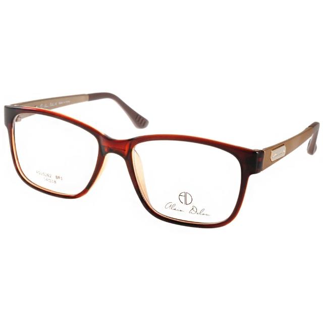 【ALAIN DELON】時尚簡約款 光學眼鏡(棕-金#AD20262 BR1)