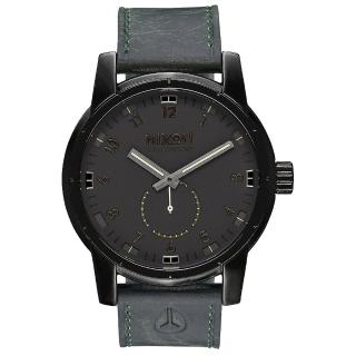 【NIXON】獨領風騷復古時尚腕錶-黑X綠(A9382072)