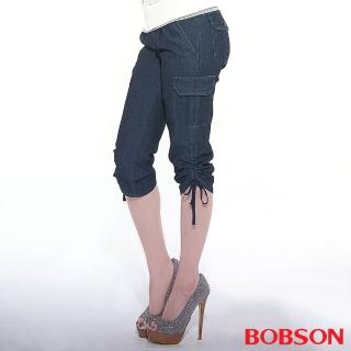 【BOBSON】女款小直筒七分褲(180-52)