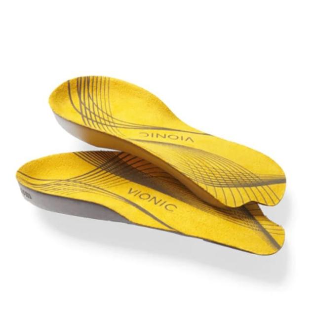 【VIONIC 法歐尼】3/4彈力吸震通用型黃色矯正鞋墊(男女通用)
