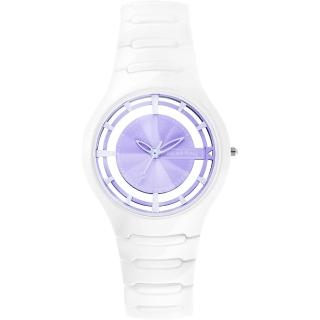【Relax Time】RT57 優雅鏤空陶瓷手錶-紫x白/37mm 畢業禮物(RT-57-5)