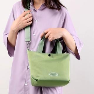 【Abigail】新款斜背包手提包側肩包托特包防水包購物包6914(綠色)