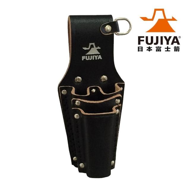 【Fujiya 富士箭】高級黑牛皮腰間鉗子+起子收納袋-四支型(LP-4DSB)