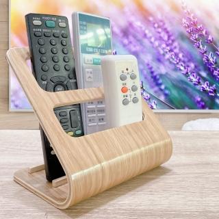 日式木質簡約遙控器收納架 手機架(桌面置物架 收納架)