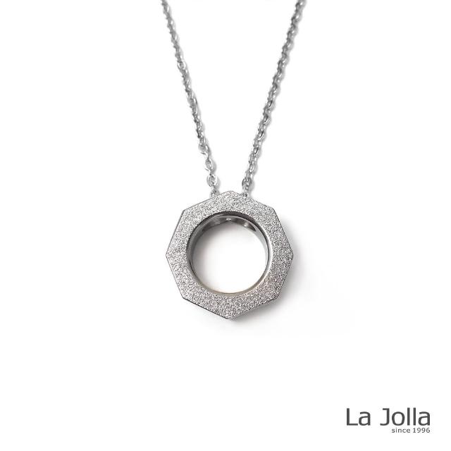【La Jolla】百變幾何 純鈦墜項鍊(銀色)