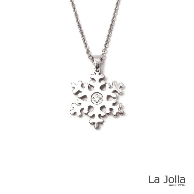 【La Jolla】雪花 純鈦墜項鍊(銀色)