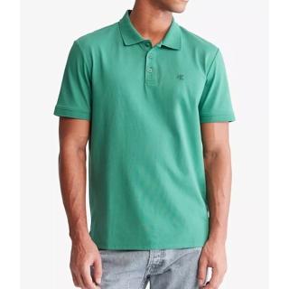 【Calvin Klein 凱文克萊】2023男時尚字母刺繡綠色寬鬆版Polo衫-網(預購)