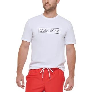 【Calvin Klein 凱文克萊】2023男時尚輕量速乾白色寬鬆版短袖T恤-網(預購)