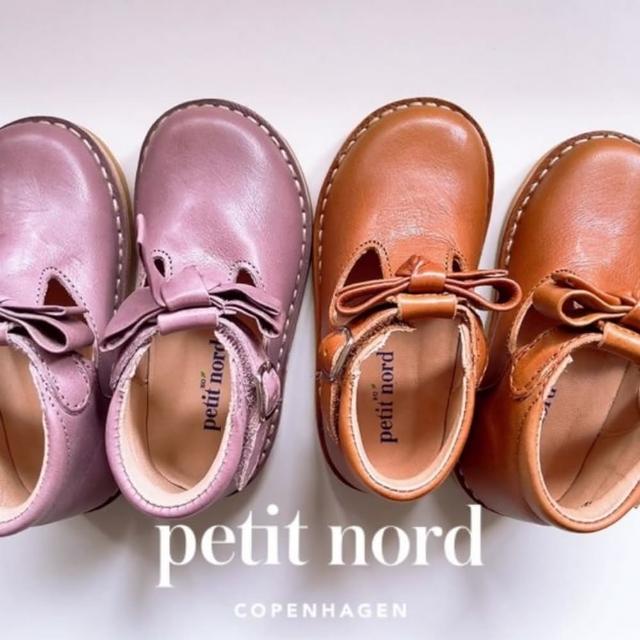 【丹麥 Petit Nord】手工製植鞣真皮-T字蝴蝶結小皮鞋(TM2212-514)