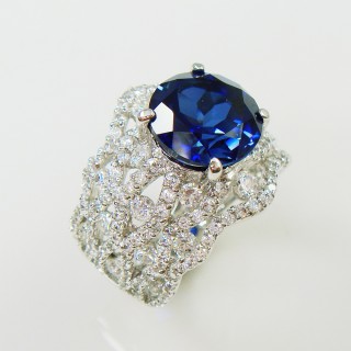 【Celosa珠寶】高貴藍寶戒指