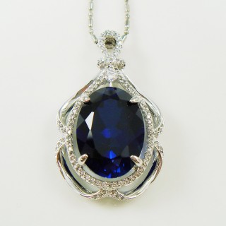 【Celosa珠寶】唯一的愛藍寶墜鍊