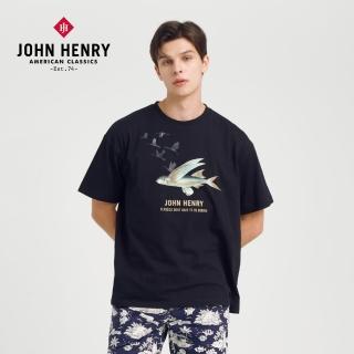 【JOHN HENRY】FlyingFish落肩短袖T恤