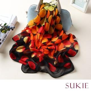 【Sukie】雪紡紗絲巾 漸層絲巾/繽紛彩色漸層氣泡50X160雪紡紗絲巾 圍巾(5色任選)