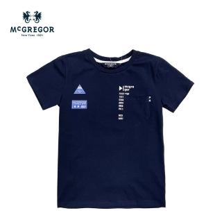 【MCGREGOR 瑪格麗格】單面針織休閒短袖圓領T恤-男童款(231706字體印花圖案)