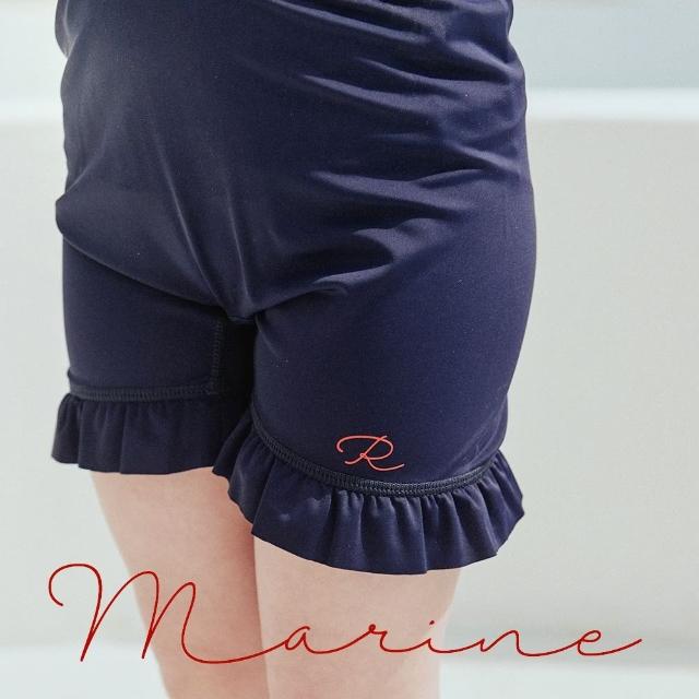 【Roan Jane】深藍刺繡LOGO荷葉造型泳褲(TM2304-389)