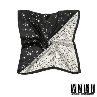 【FIFI 飛時尚】星星方巾 撞色方巾/時尚星星撞色拼接60X60大方巾 領巾(2款任選)