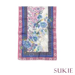 【Sukie】雪紡紗絲巾 印花絲巾/復古浪漫歐美印花50X150雪紡紗絲巾 圍巾(6色任選)
