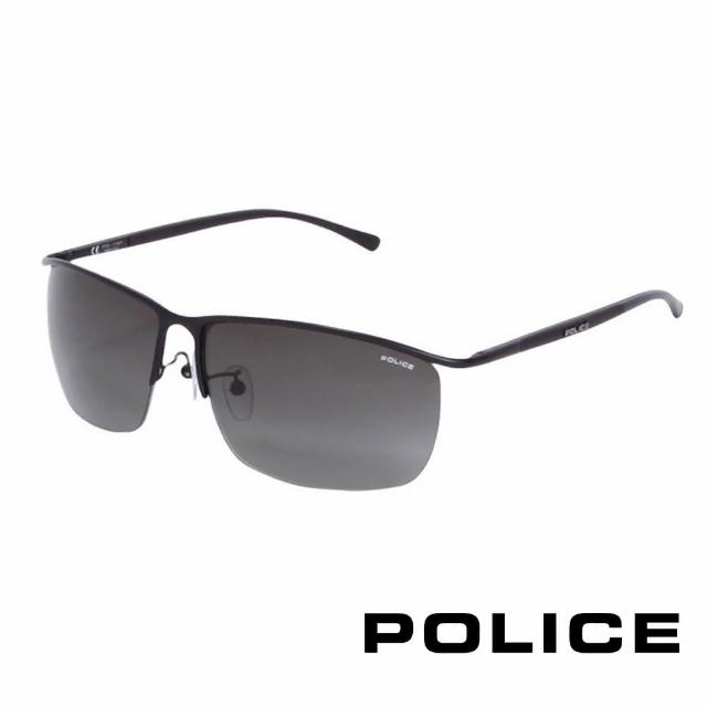 【POLICE】都會復古飛行員太陽眼鏡(消光黑 POS8693-0531)