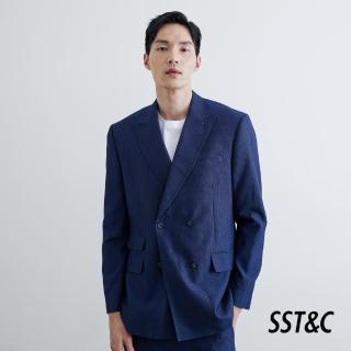 【SST&C.超值限定】深藍細紋修身西裝外套0161806003