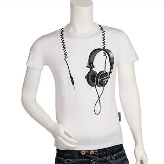 【Frankie】morello 耳機造型 T-shirt(白-S號-F7086314C-S)