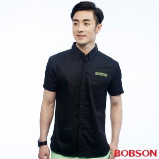 【BOBSON】男款素面襯衫(黑25041-88)