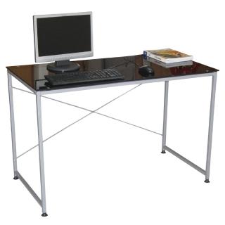 【美佳居】120x60/公分(強化玻璃)書桌/電腦桌(黑色)