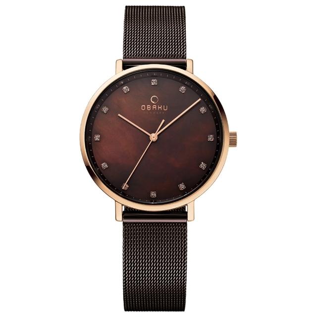 【OBAKU】星光耀眼米蘭時尚腕錶(V186LXVNMN)