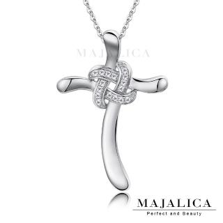 【Majalica】純銀項鍊.十字架.新年禮物(銀色/玫金)