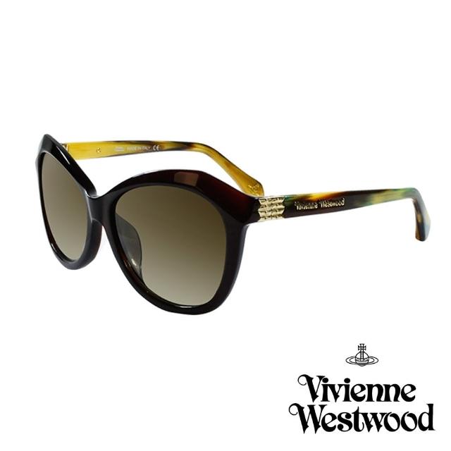 【Vivienne Westwood 英國 太陽眼鏡】不規則幾何造型太陽眼鏡(VW88604_渲染綠)