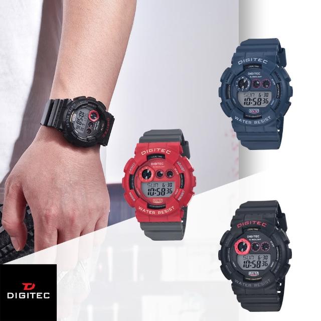 【DIGITEC】數碼科技 DG-5021T 運動風格多功能防水電子錶