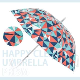 【HAPPY CLEAR UMBRELLA】PRISM 紅藍撞色(晴天 雨傘)