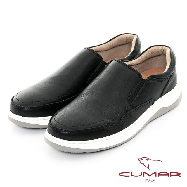 【CUMAR】嚴選真皮舒適休閒鞋(黑色)