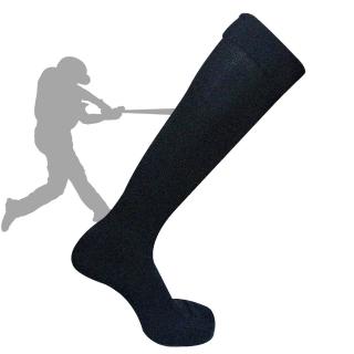 【三合豐 ELF】4雙組 精梳棉氣墊底半統棒球襪 壘球襪 輕登山健行襪(MIT 黑色)