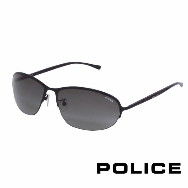 【POLICE】都會復古飛行員太陽眼鏡(消光黑 POS8692-0531)