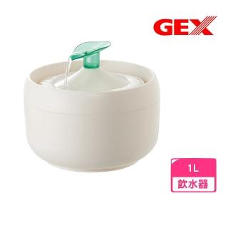 【GEX】貓奴啾咪型淨水飲水器-昭和白 1L(寵物飲水機)