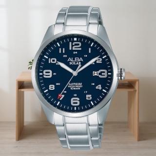 【ALBA】雅柏經典太陽能時尚手錶/藍39.5mm(AS32-X018B/AX3003X1)