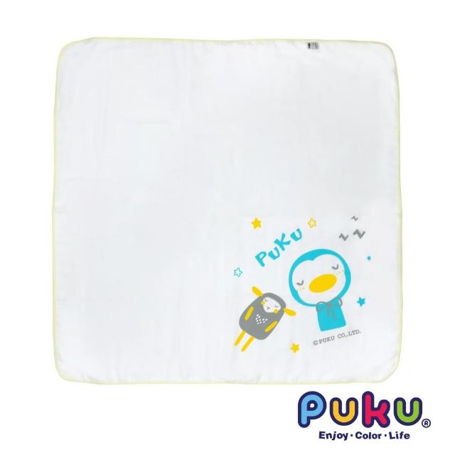 【PUKU藍色企鵝】紗布大浴巾-90*90cm(白色)