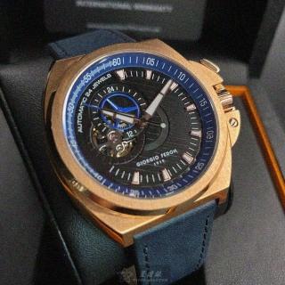 【GIORGIO FEDON 1919】GiorgioFedon1919手錶型號GF00003(寶藍色錶面玫瑰金錶殼寶藍真皮皮革錶帶款)